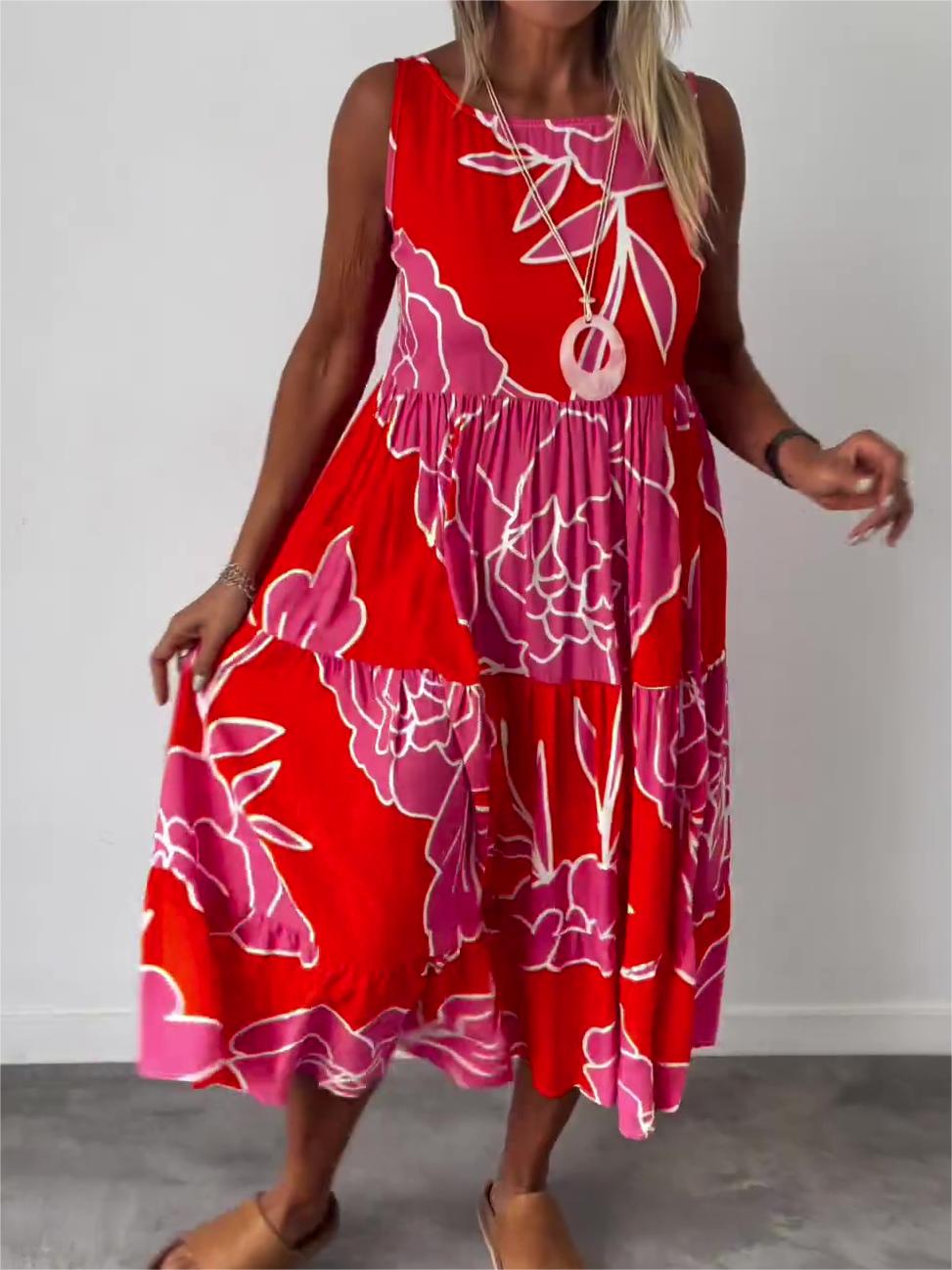 Sonja - Zomerjurk met Prints voor Dames Strand- en Zomerkleding