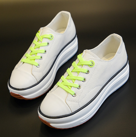 Siya - Canvas Sneakers met Sleehak voor Dames