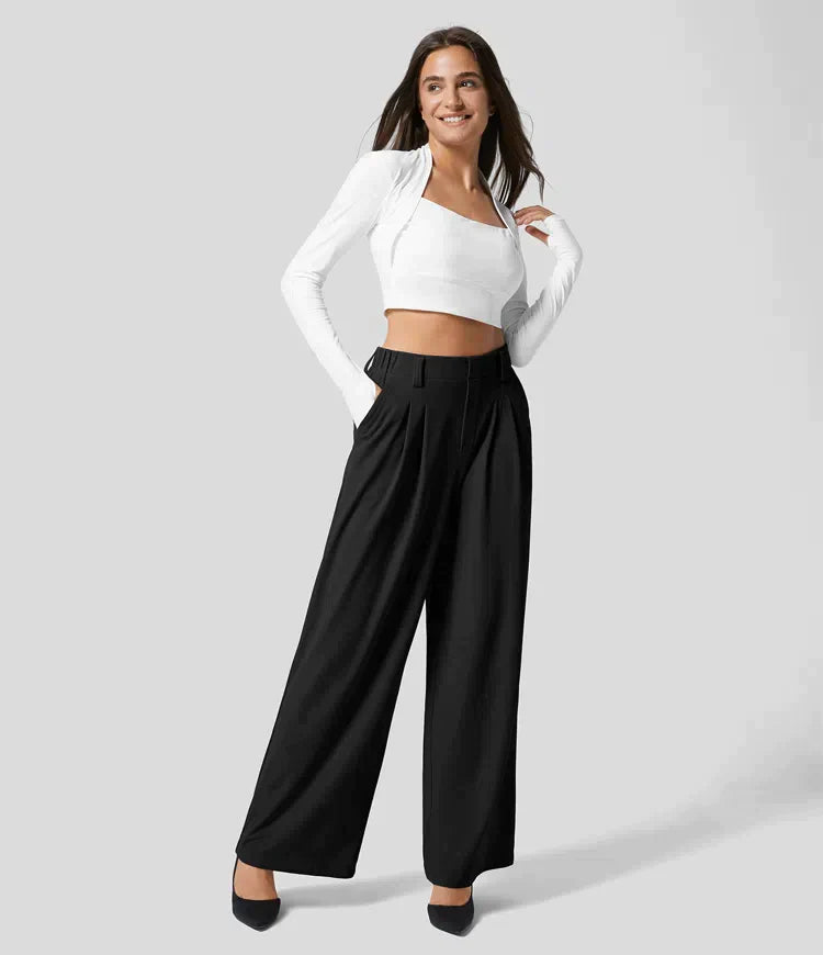 Celine - Slacks met Hoge Taille voor Dames Veelzijdige Kleding