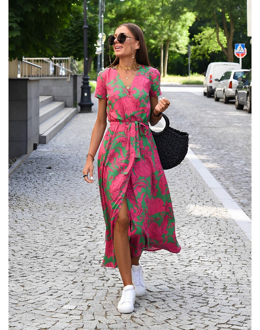 Anastasia - Wikkeljurk met Prints voor Dames Strand- en Zomerkleding