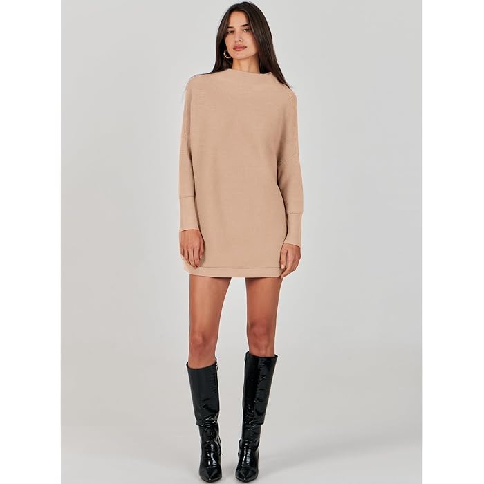 Selah - Warme Chic Geribbelde Sweater Jurk voor Herfst en Winter Seizoenen