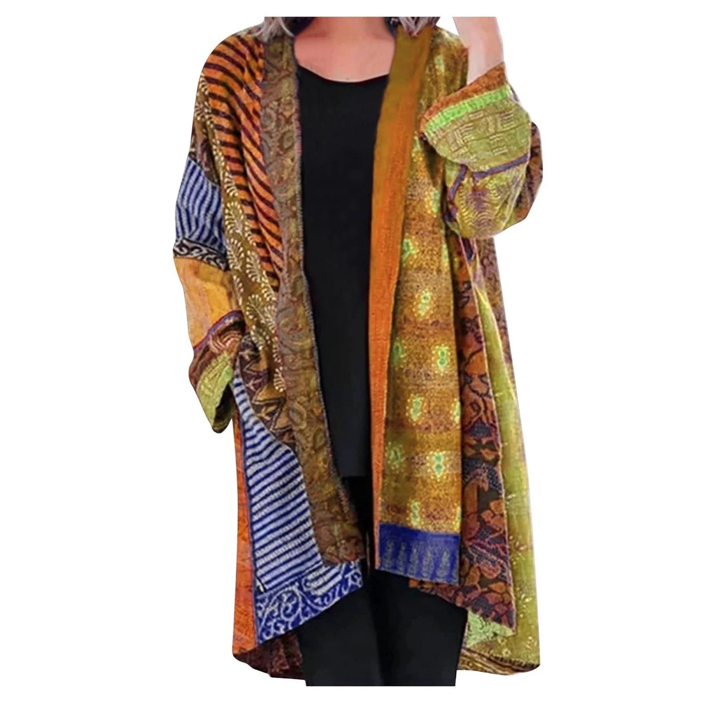 Mona - Bohemian Oversized Vest voor Stijlvolle Herfst en Winter