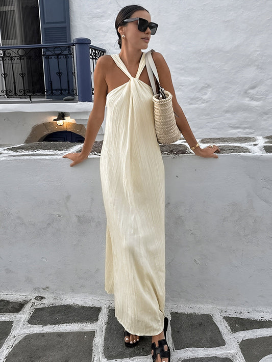 Cornelia - Elegante en Luchtige Halter Maxi Jurk voor een Leuke Zomer