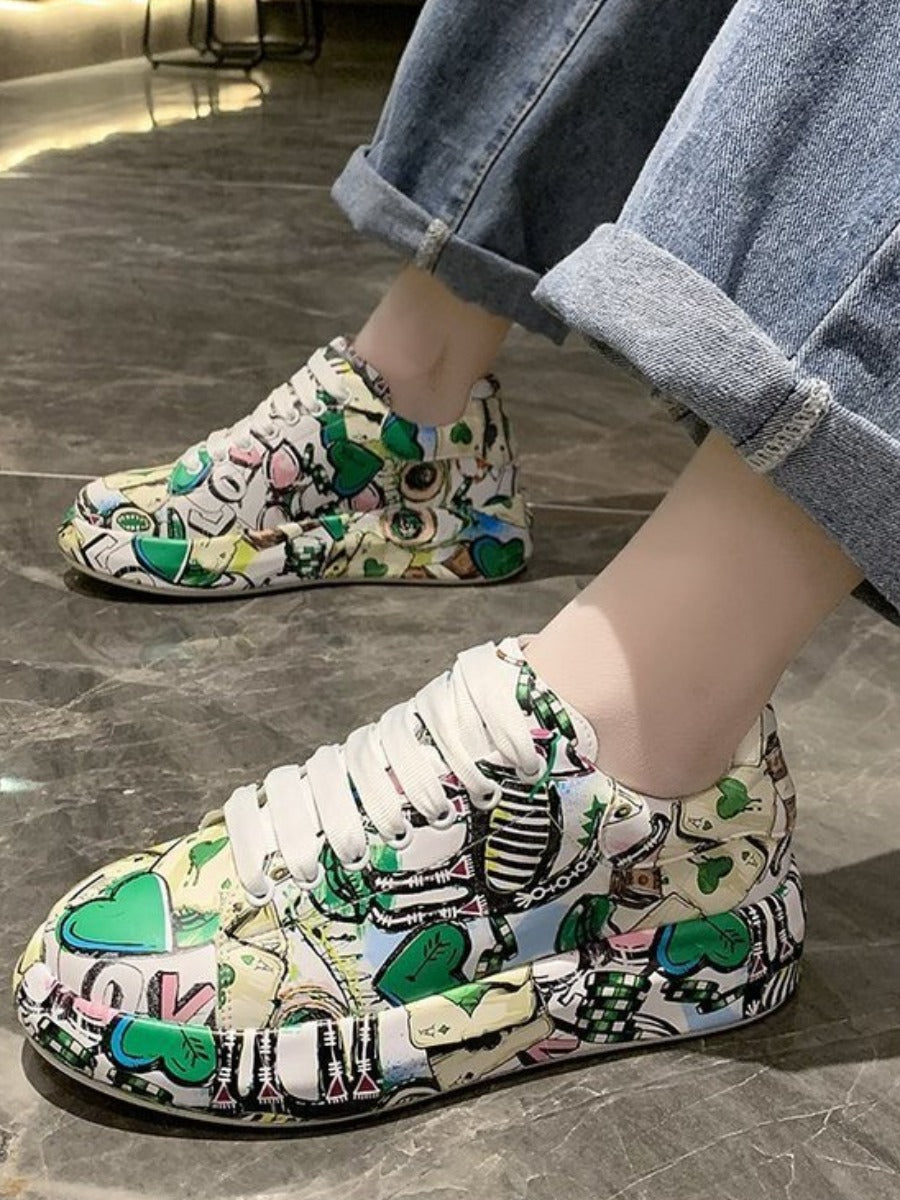 Stella - Sneaker Schoenen met Graffiti Ontwerp voor Dames