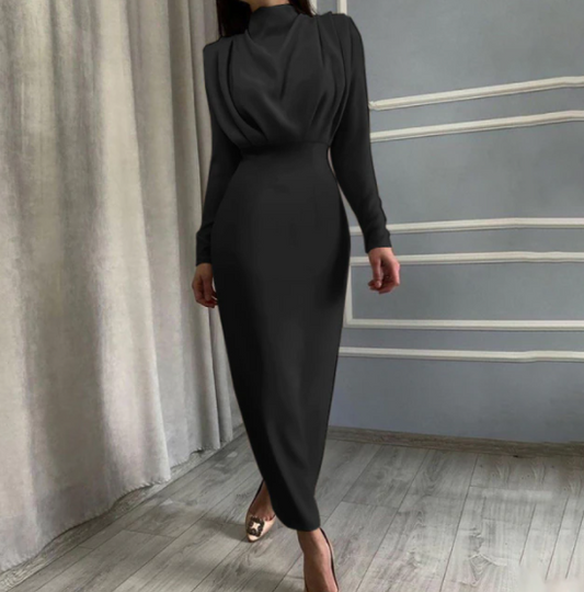 Dorothea - Long Sleeves Maxi Jurk voor Verfijnde Vrouwen