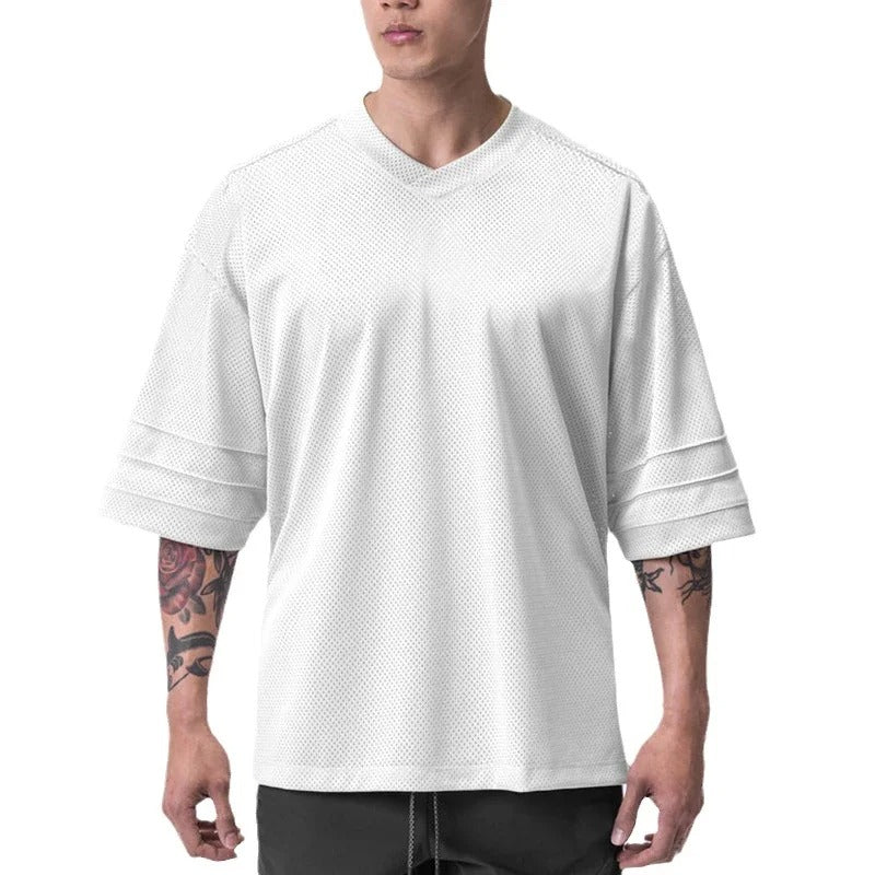 Uffi - Sneldrogend V-Hals T-Shirt voor Heren Streetwear