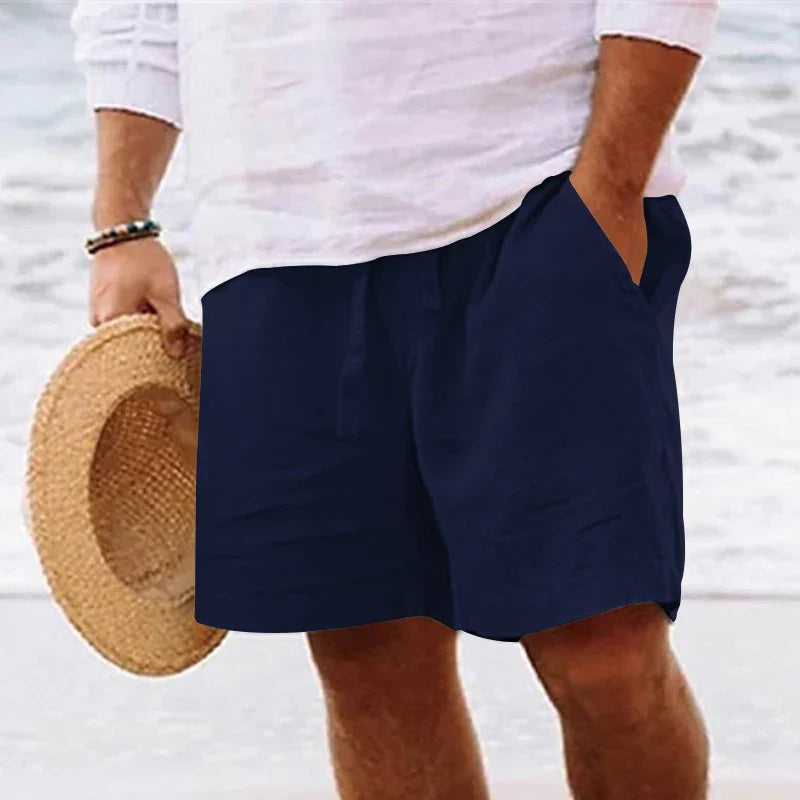 Leland - Linnen Korte Broek voor Heren Strand- en Zomerkleding