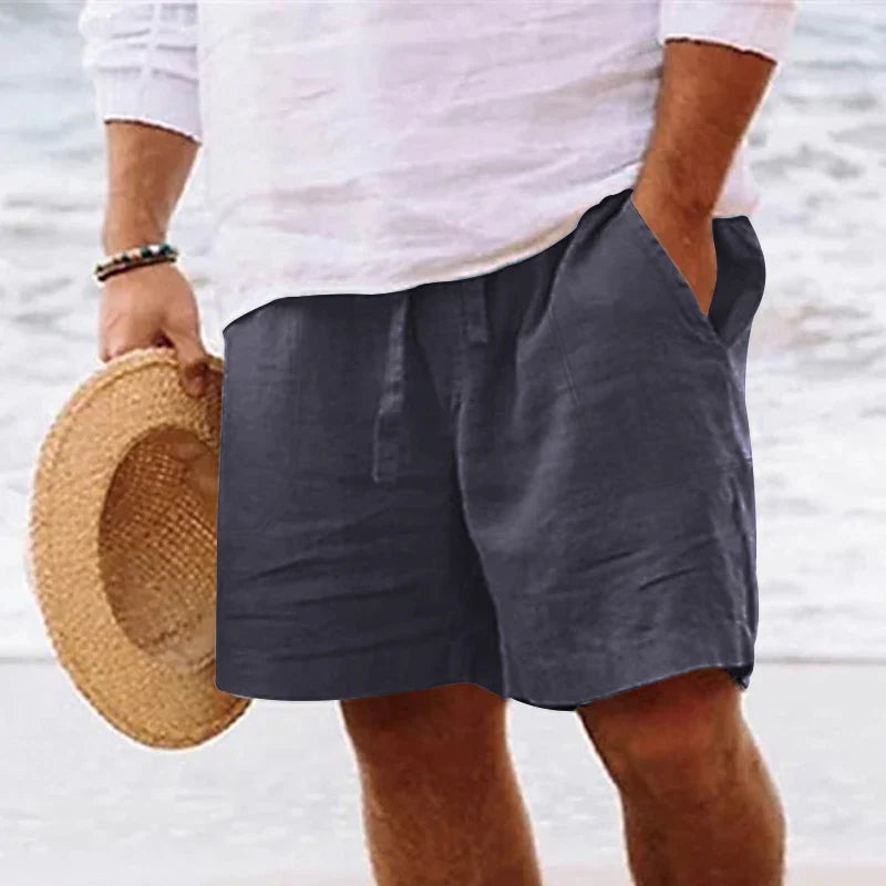 Leland - Linnen Korte Broek voor Heren Strand- en Zomerkleding