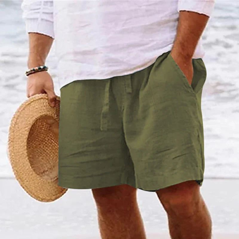 Leland - Linnen Korte Broek voor Heren Strand- en Zomerkleding