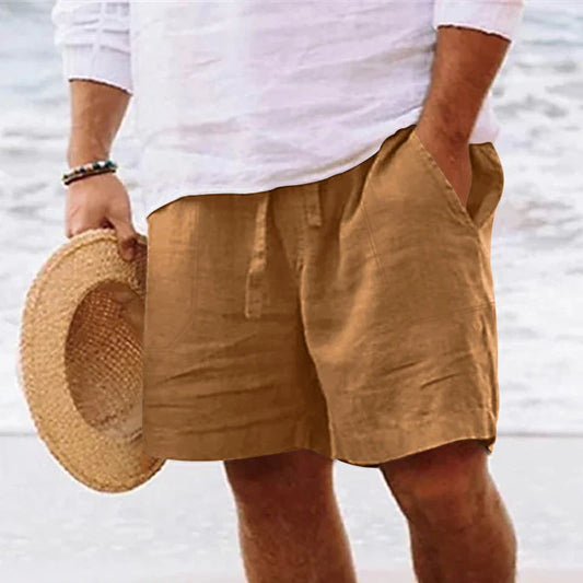 Leland - Linnen Korte Broek voor Heren Strand- en Zomerkleding