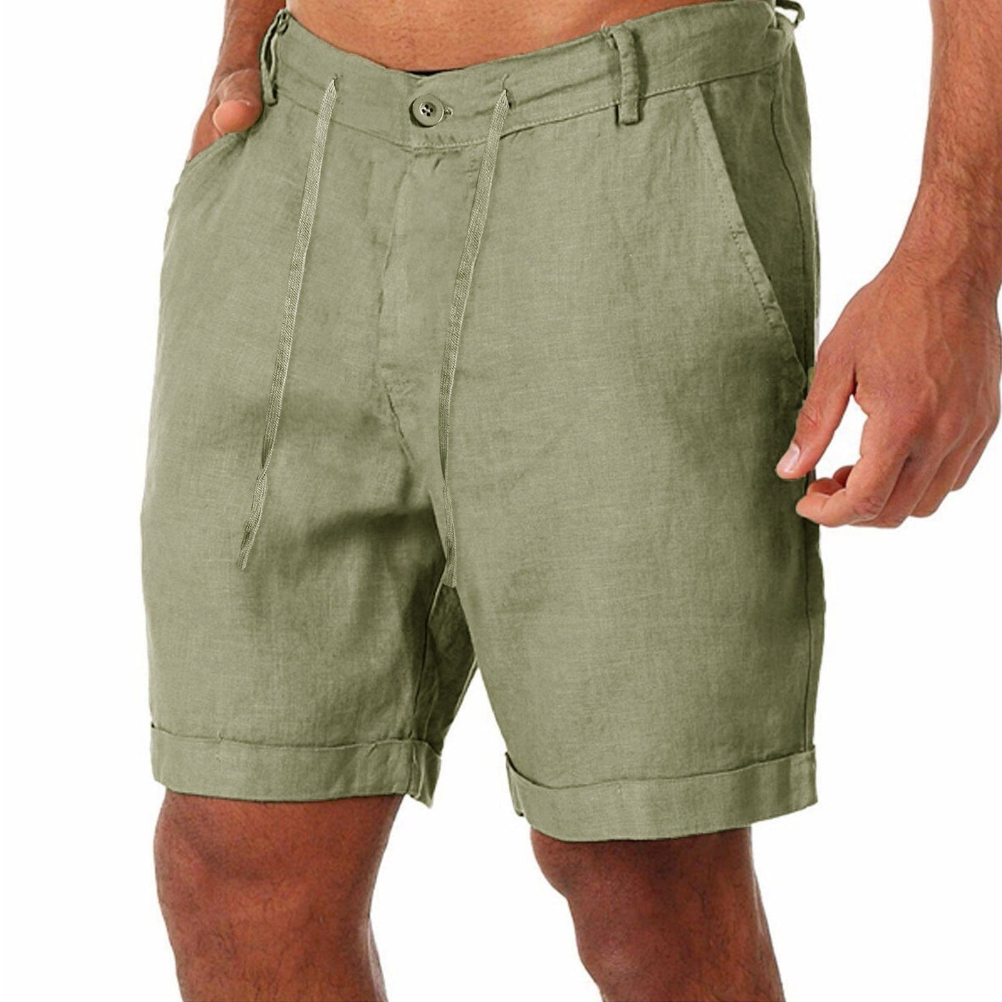 Leroy - Linnen Korte Broek voor Heren Strand- en Zomerkleding