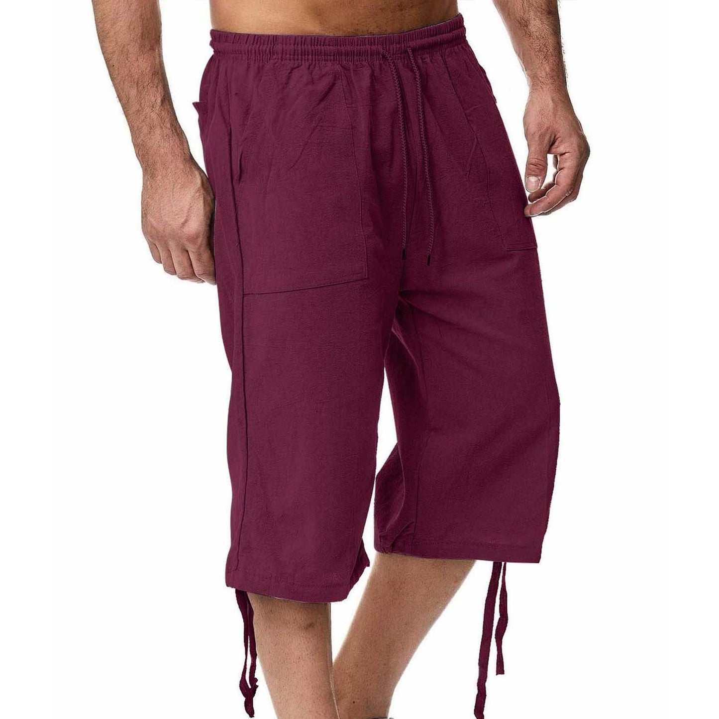 Eli - Linnen Capri Broek voor Heren Strand- en Zomerkleding