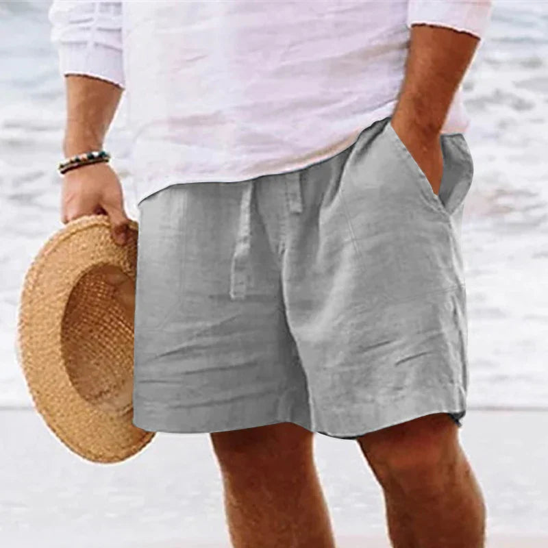 Leland - Linnen Korte Broek voor Heren Strand- en Zomerkleding