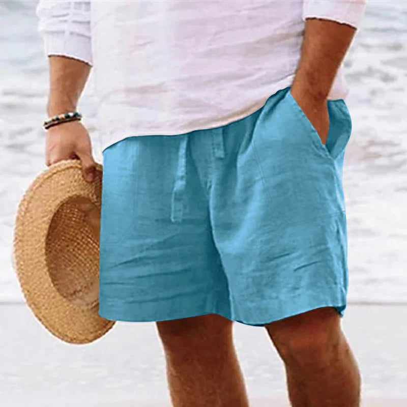 Leland - Linnen Korte Broek voor Heren Strand- en Zomerkleding