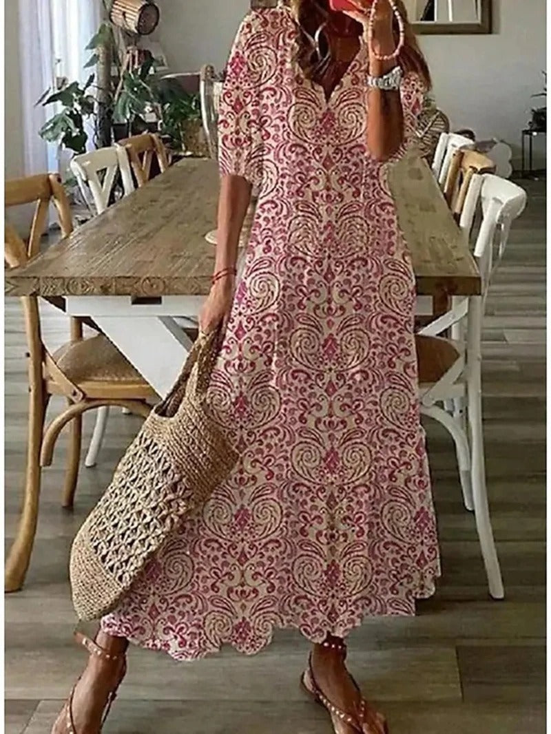 Tayla - Zomerjurk met Bloemenprint voor Dames Strandkleding