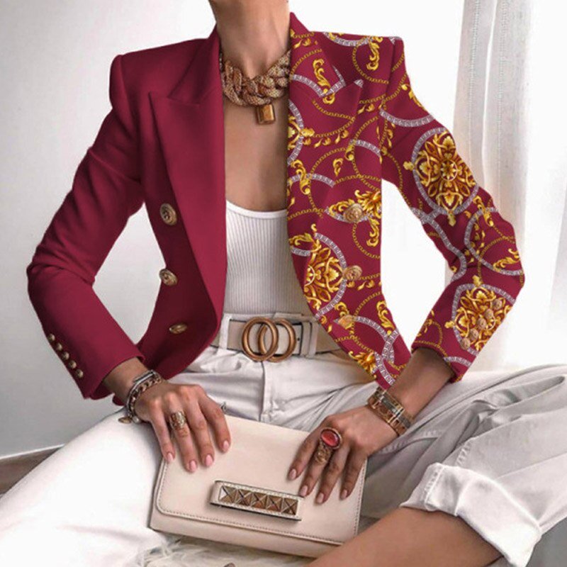 Merylle - Blazer met Stijlvolle Prints voor Dames Chique Kleding